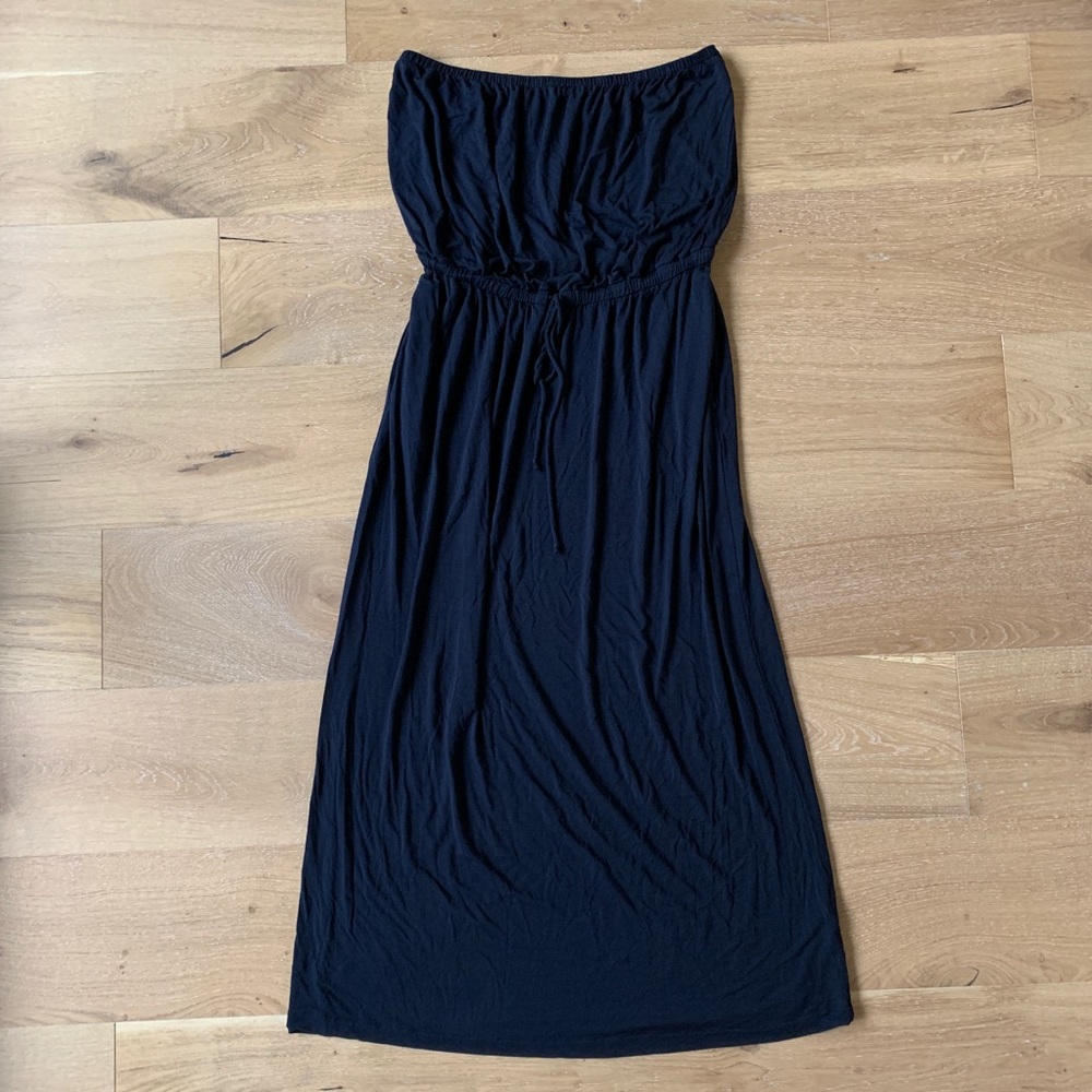 J. Crew Strapless Maxi Dress in Navy